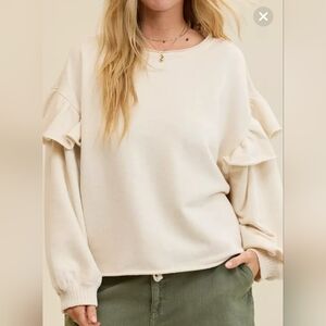 Aerie Ruffle Sleeve Sweatshirt